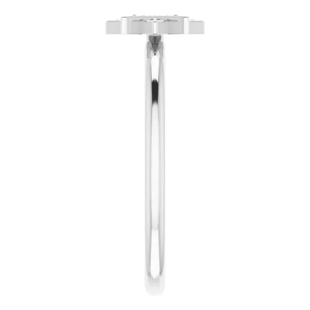 14K White .04 CTW Diamond Star Ring Professional Cleaning Style Evolution