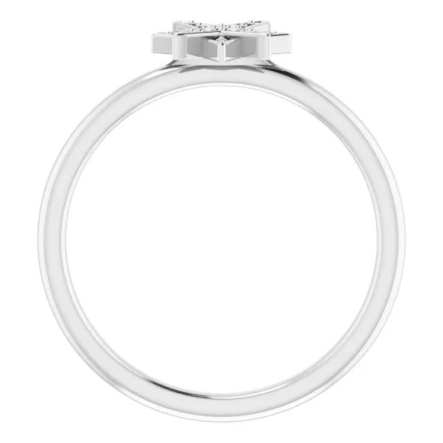 Economy Choice 14K White .04 CTW Diamond Star Ring