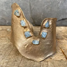 Undertow Cuff - Brass   Aquamarine Premium Edge