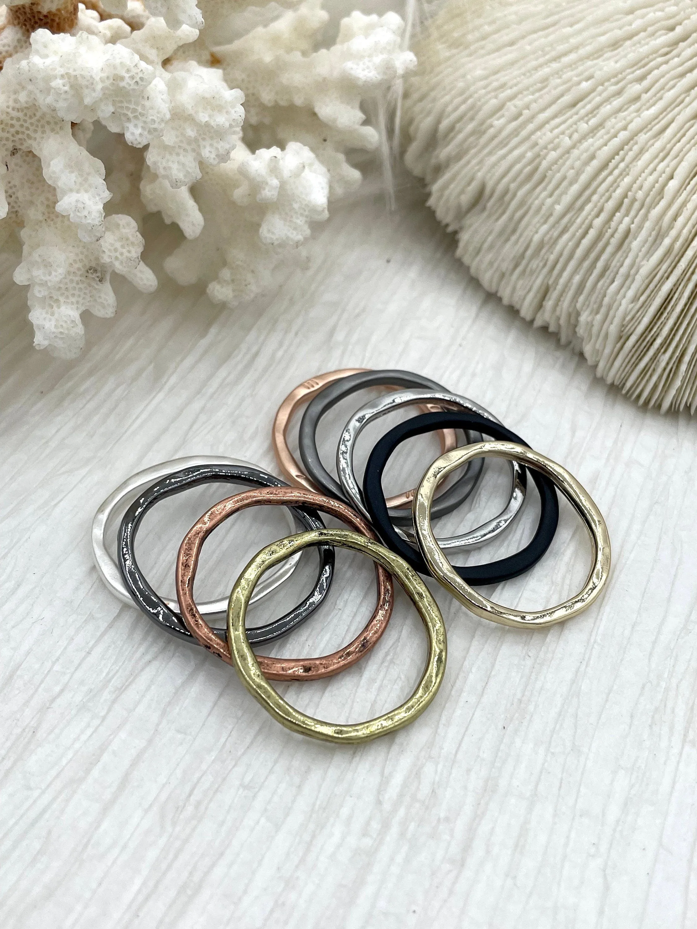 Casual Gathering Medium Round Hoop Ring Circle Pendant or Earrings Artisan Ring, Medium Hoop, Closed Ring Connector 33mm x 2.5, 10 colors Fast Shipping