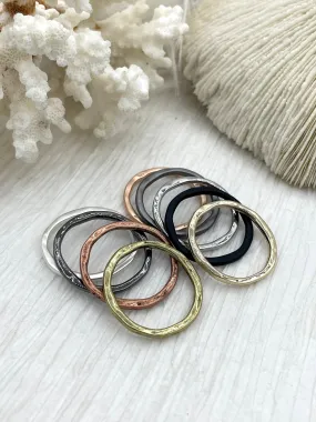 Casual Gathering Medium Round Hoop Ring Circle Pendant or Earrings Artisan Ring, Medium Hoop, Closed Ring Connector 33mm x 2.5, 10 colors Fast Shipping