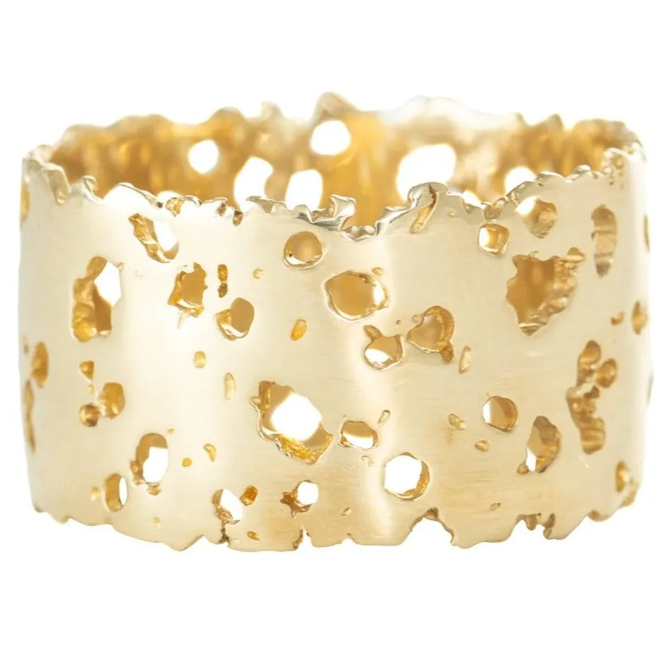 Shadow Band - 14ky Gold, 11 mm Vivid Detail Flat Frame