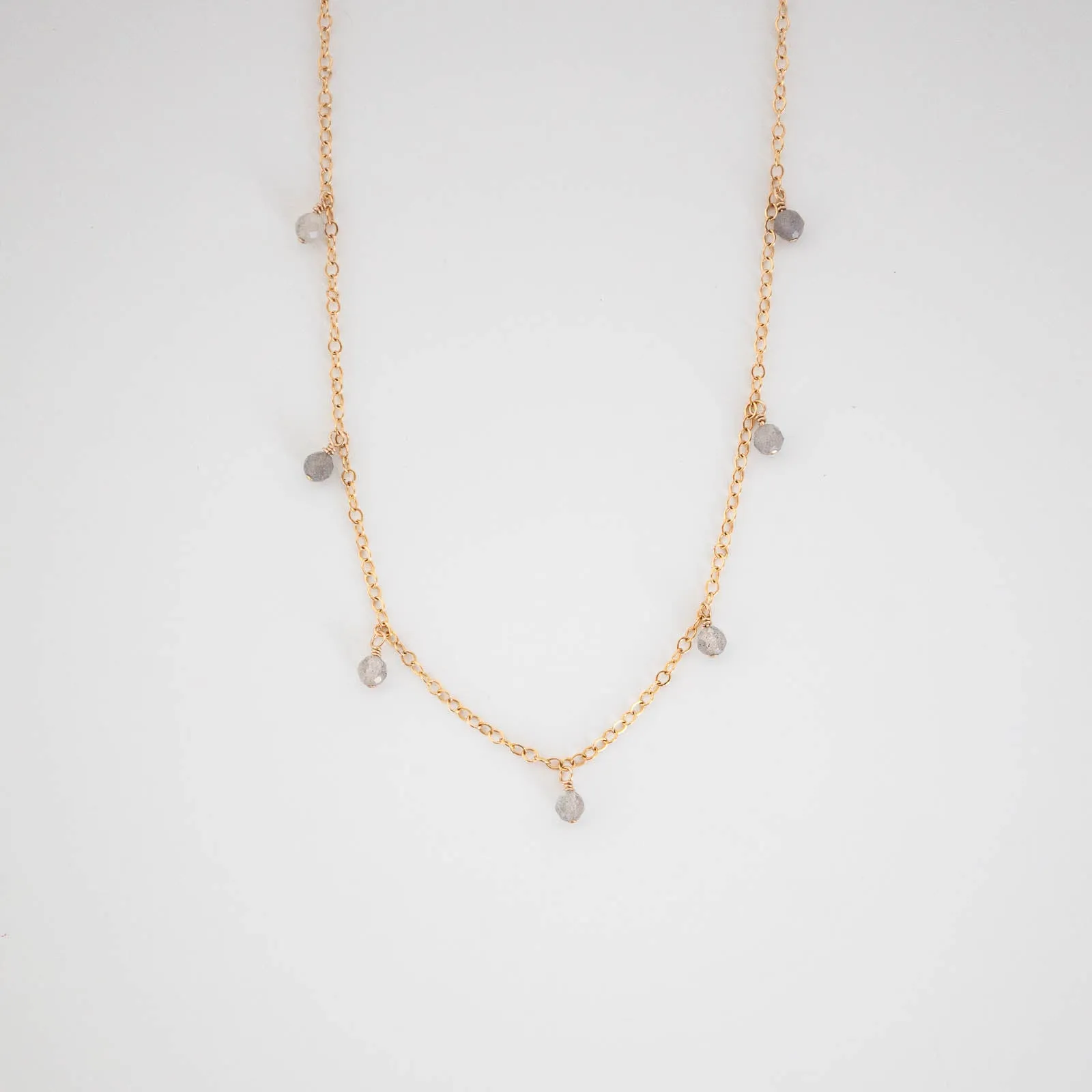 Mass Produced Jewelry Elegant Touch Labradorite Stardust Necklace