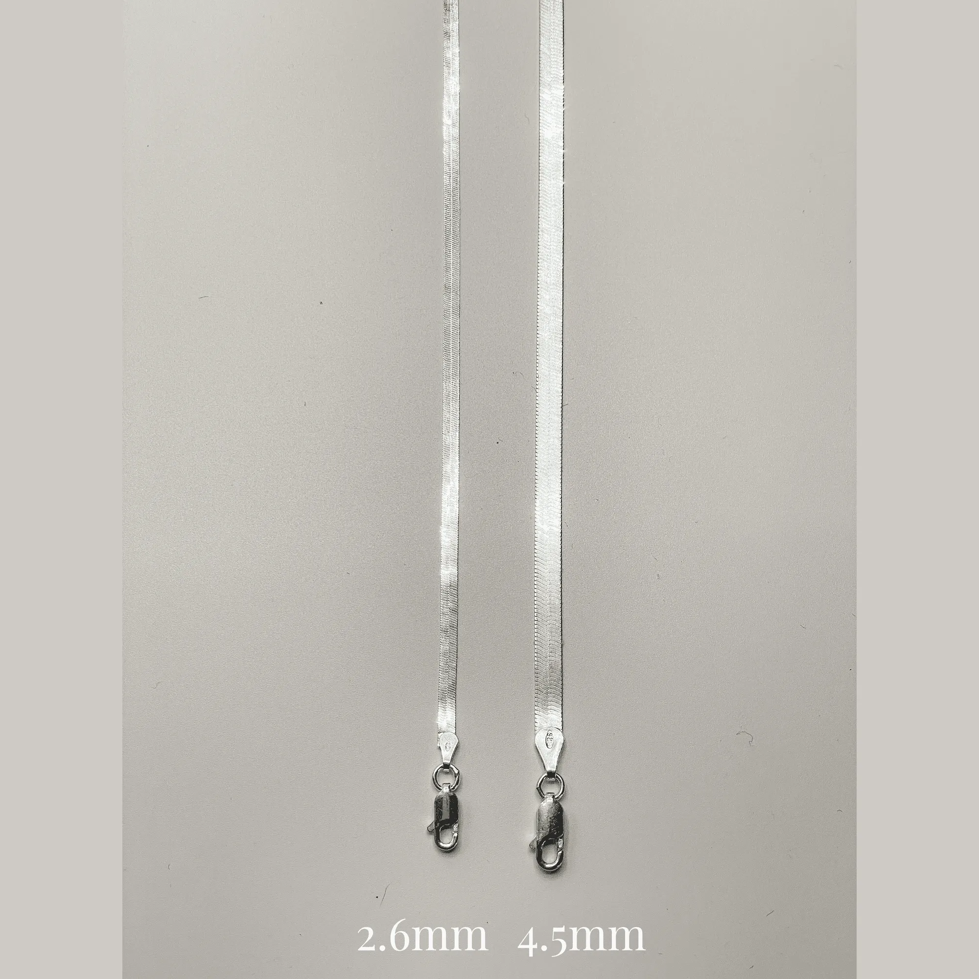 Silver Herringbone Beaded Strand Piece