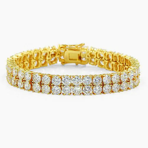 Exclusive Glow Vibrant Glow Cubic Zirconia Iced Out Tennis Bling Lab Bracelet