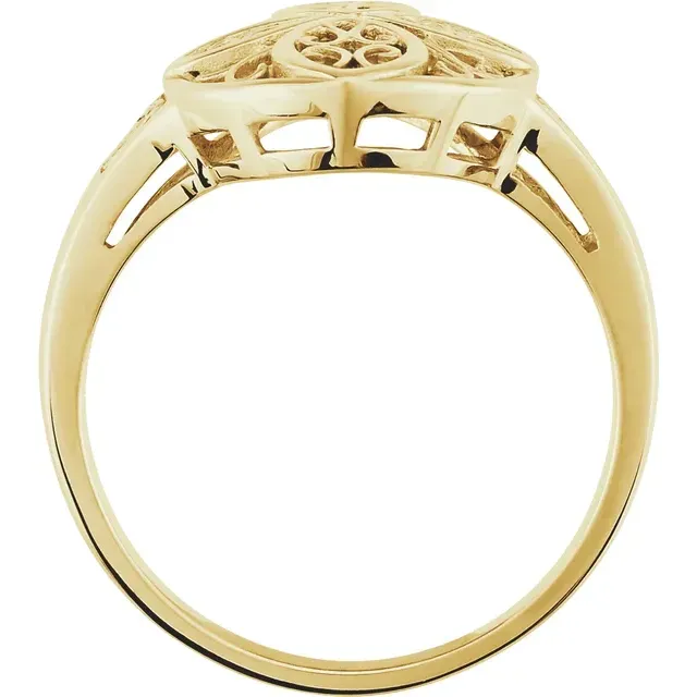 Eternal Work 18K Yellow Filigree Ring