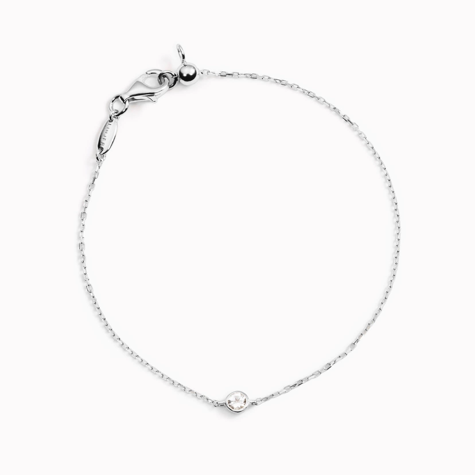 Gemstone Bracelet Silver - Malin Refined Lines Handmade Shine