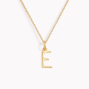 party accessory E Necklace / Gold Initial Necklace