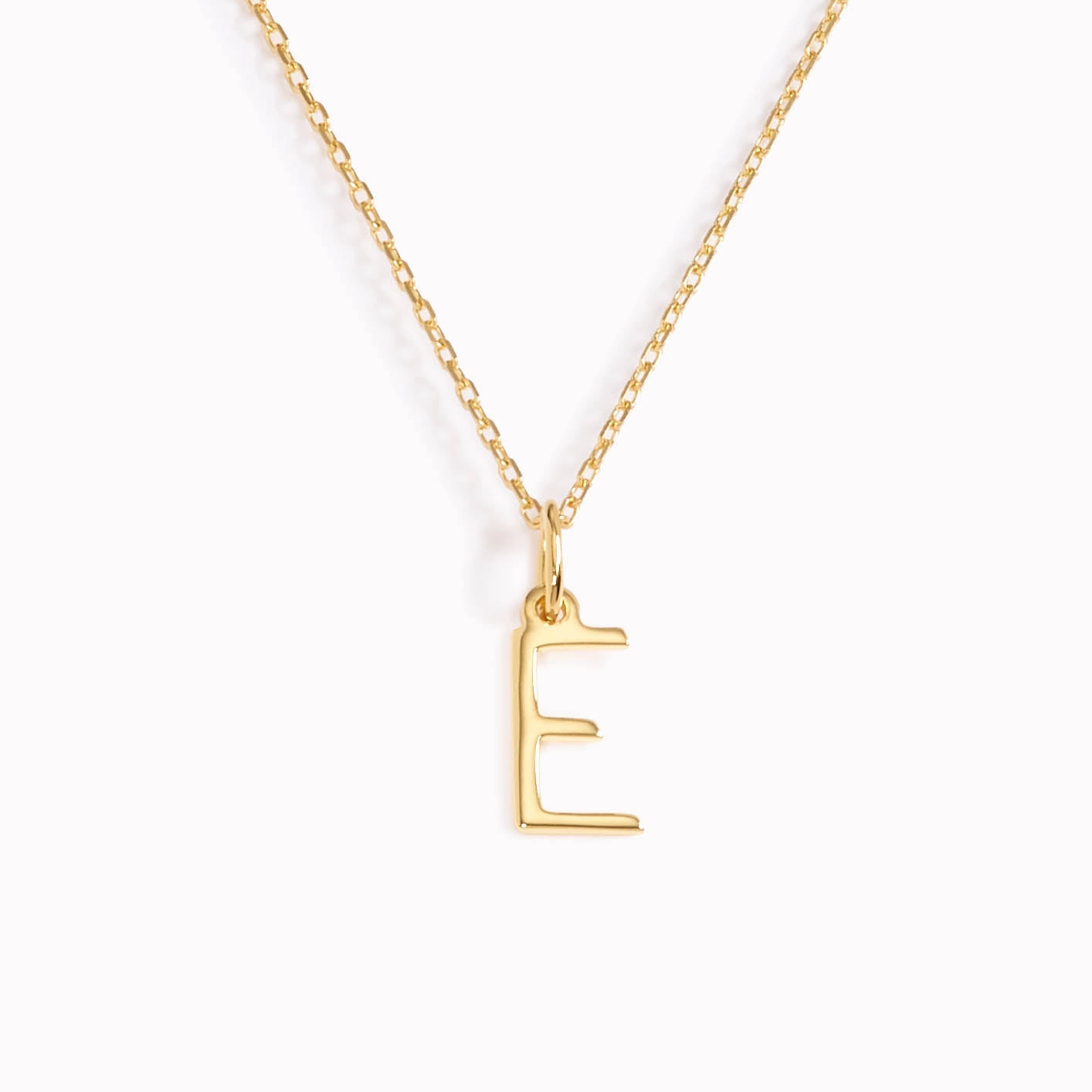 party accessory E Necklace / Gold Initial Necklace