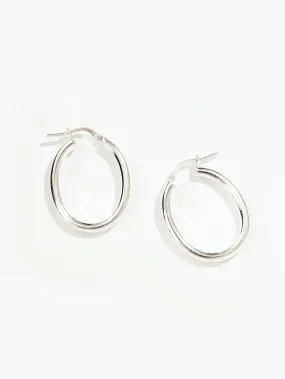 Elongated Hoops muted tone