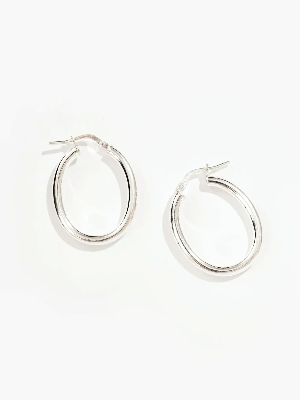 Elongated Hoops muted tone