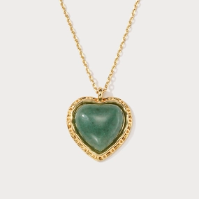 Family Detail Emerald Heart Necklace