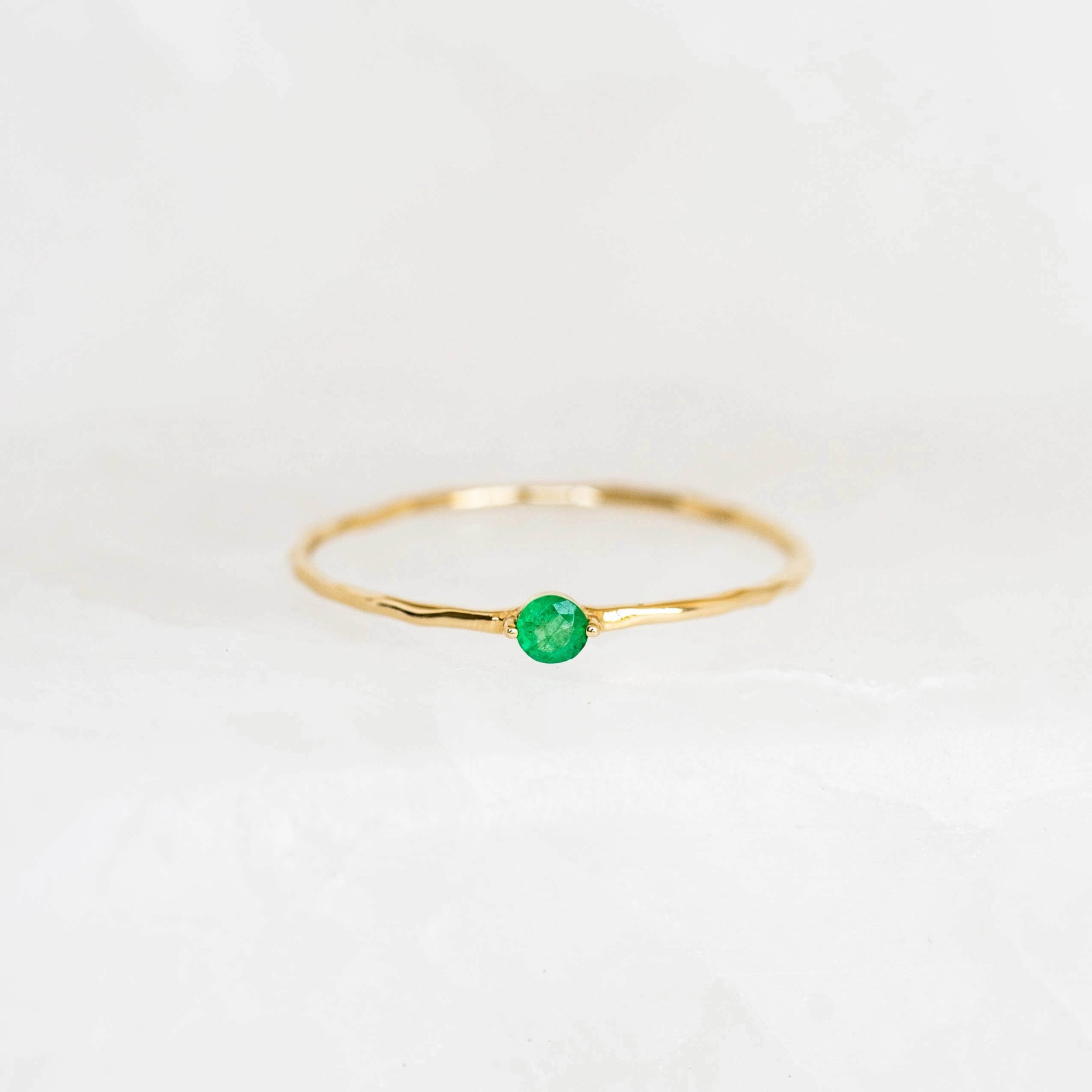 Elegant Fashion Emerald Ring 14k Gold - Penelope