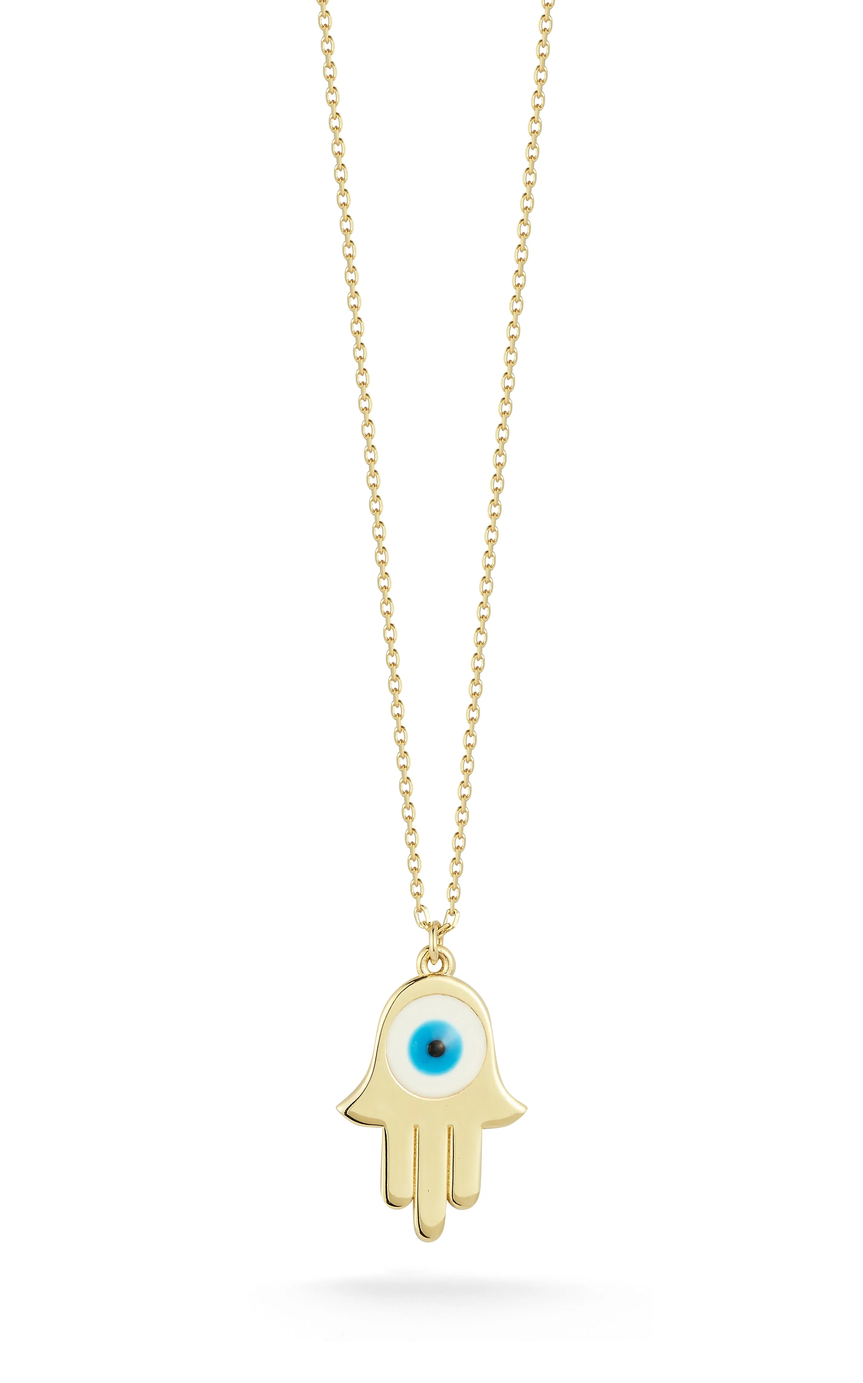 Finest Accent Cool Contrast Enamel Hamsa Necklace