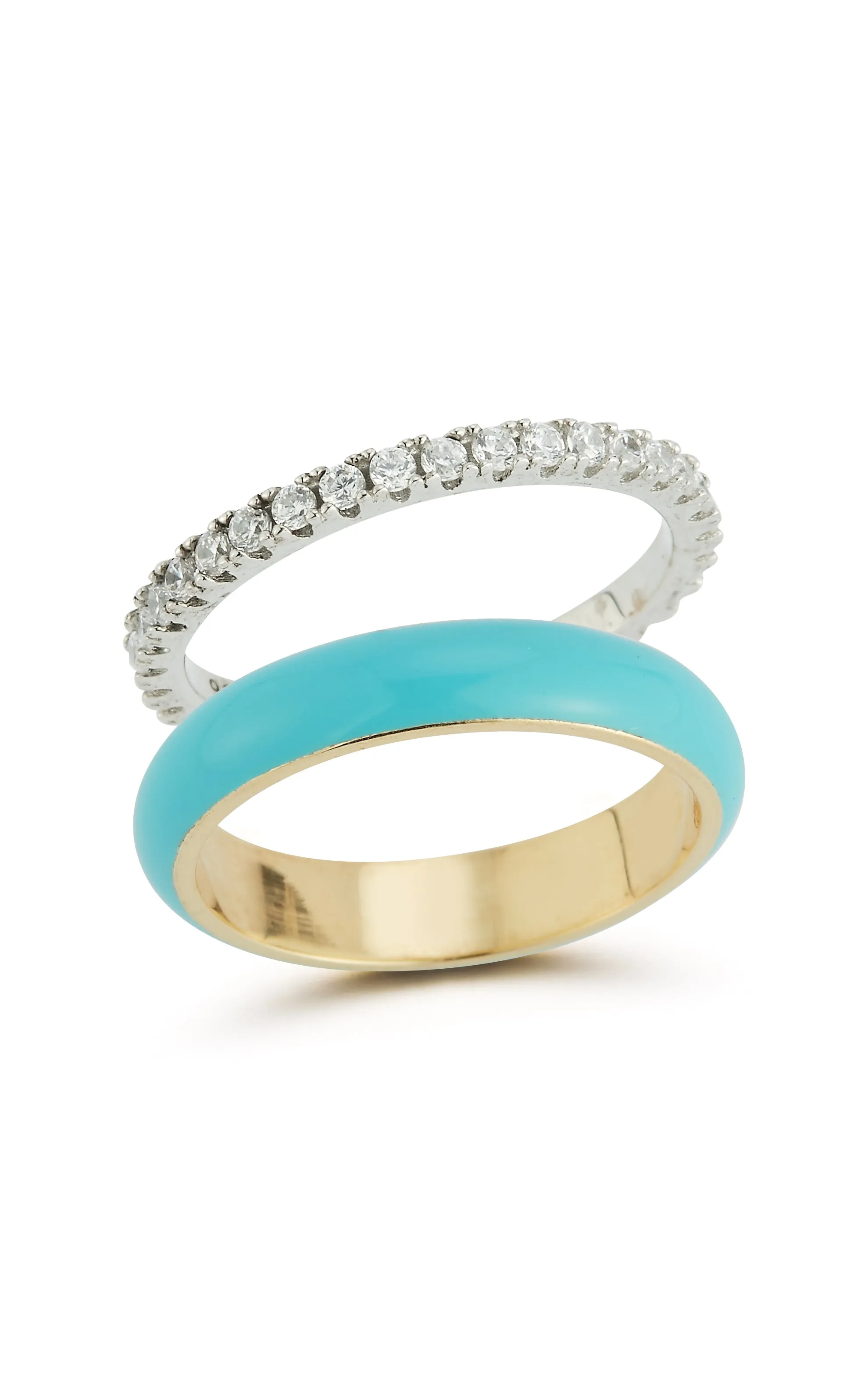 Sparkling Object Analog Style Enamel Ring Set