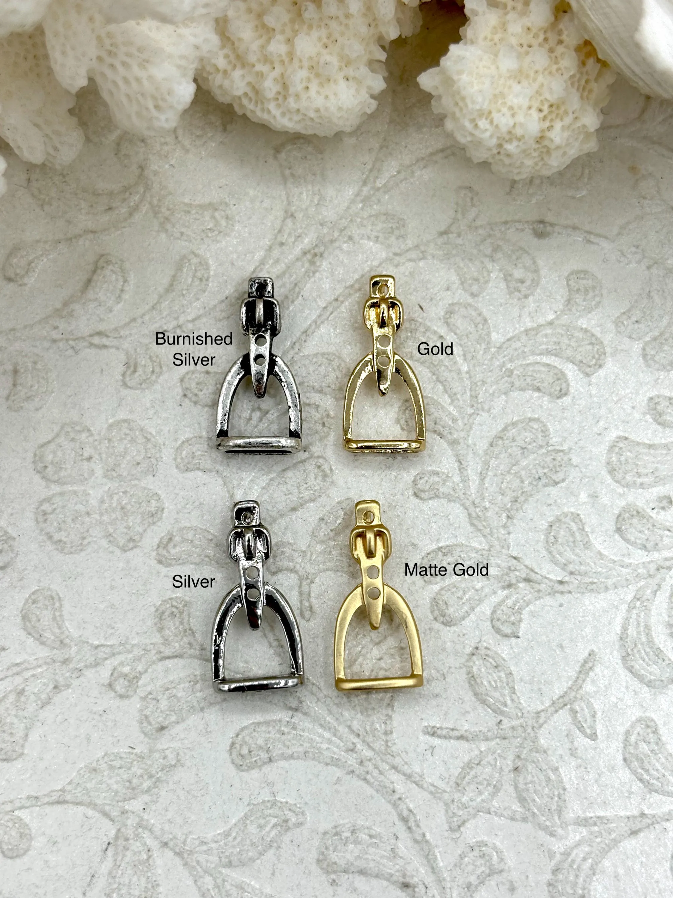 Equestrian Stirrup Pendant High Quality Equestrian Pendant, Zinc Alloy Stirrup Charm, Equestrian Charm Horse Jewelry, 4 Finishes, Fast Ship. Student Style Comfortable Piece