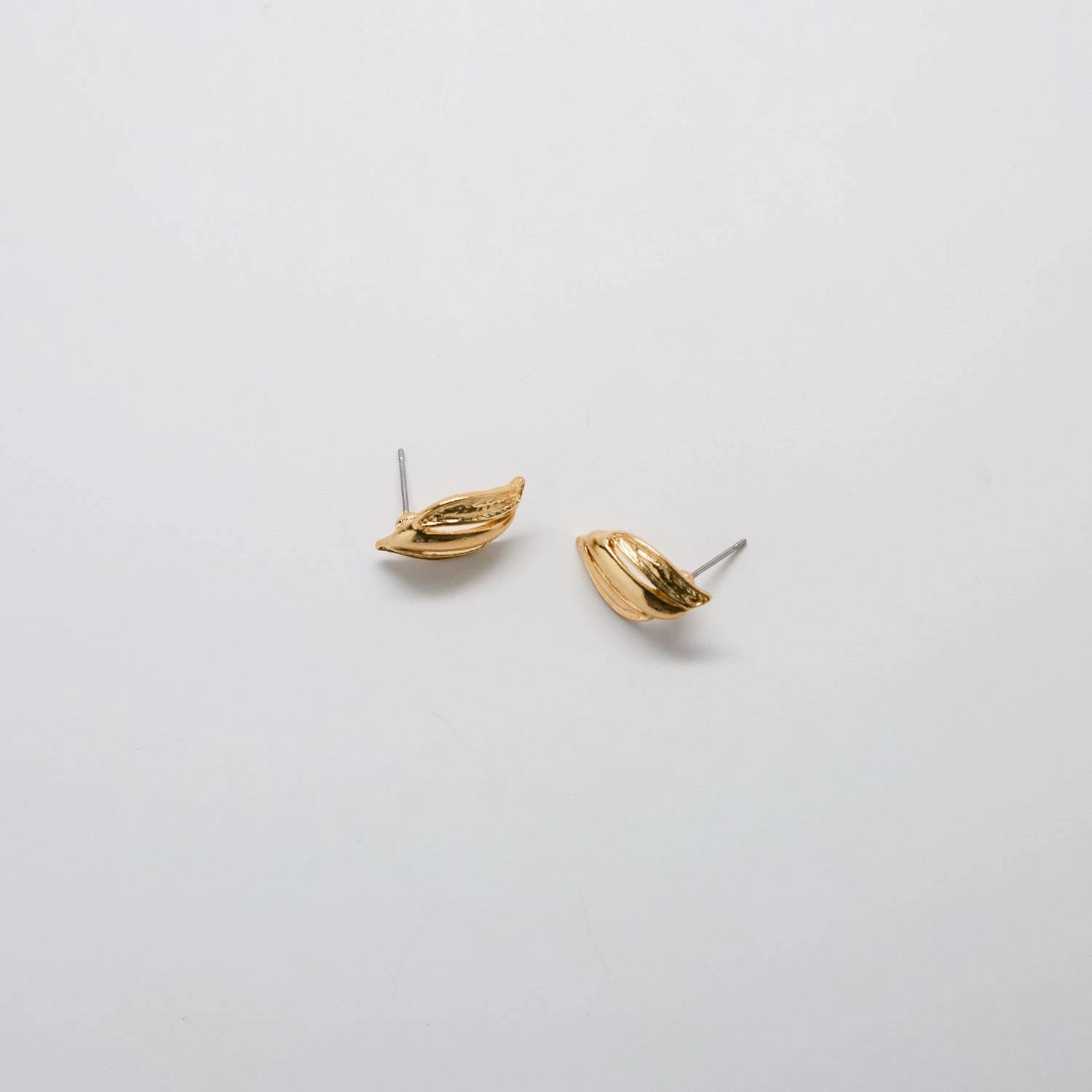 Luxe Shine Vintage Gold Ellipse Earrings