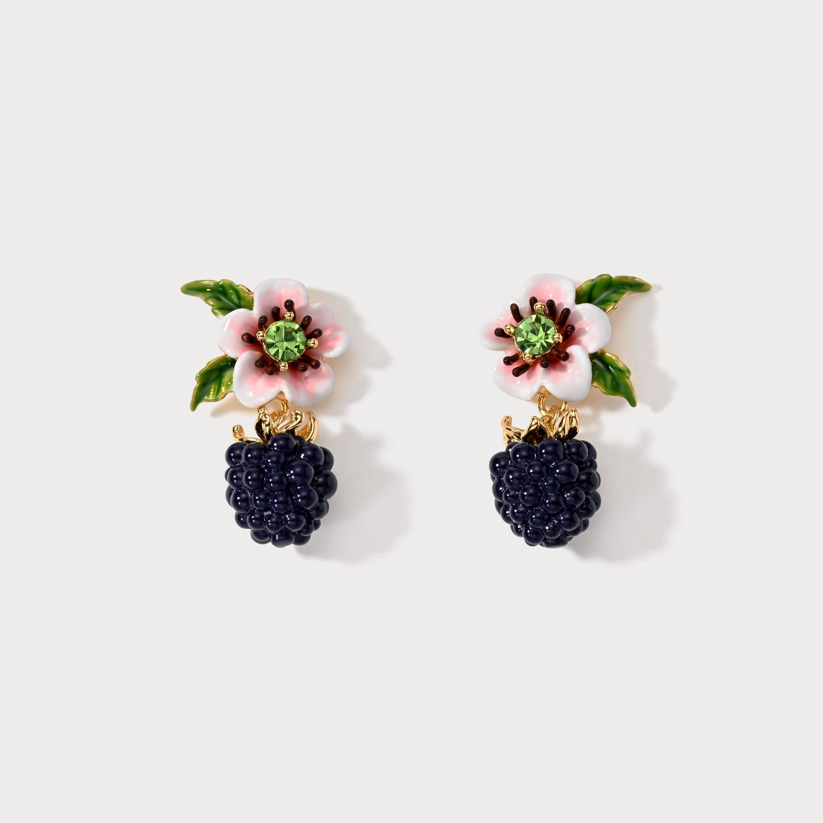 Embellished Decoration Blackberry Flower Earrings