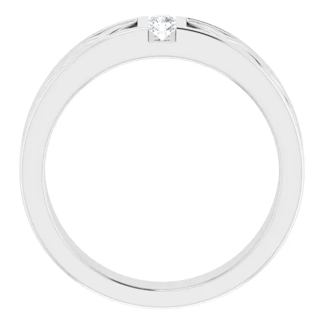 14K White 1/5 CTW Diamond Ring Lightweight Package Unique Trinket