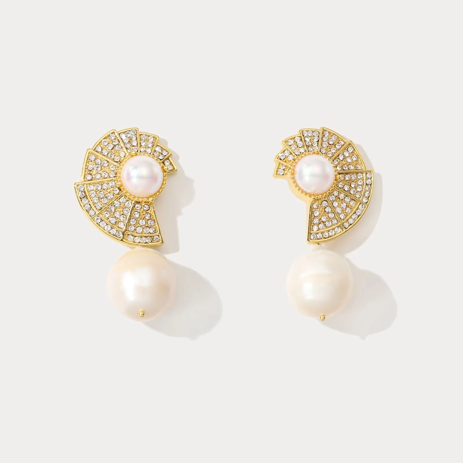 Shell Pearl Earrings Feminine Accent Day To Day