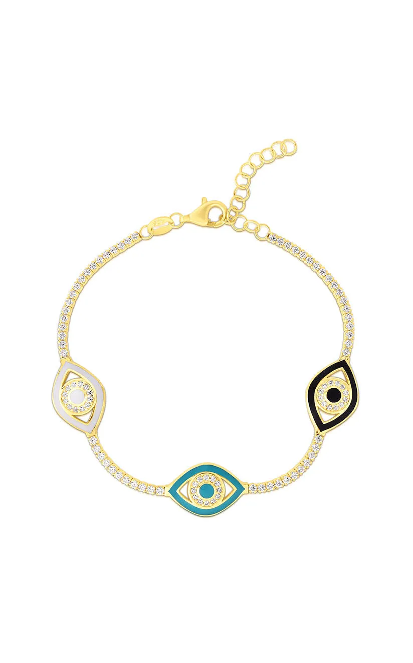 Evil Eye Tennis Bracelet Platinum Level custom design