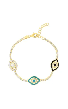 Evil Eye Tennis Bracelet Platinum Level custom design