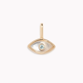 Evil Eye Charm 14k Gold Dazzling Piece Runway Inspired