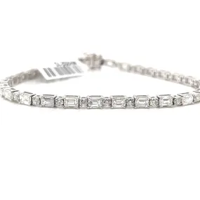 Bremer Jewelry Tennis Diamond Bracelet in 14K White Gold (6.60ctw) Divine Amalgamations Carefree Vibe