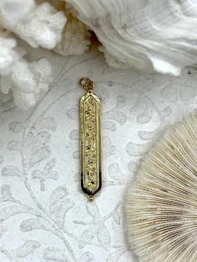 Exquisite Piece Brass Gold Plated Flower Pendant, High Quality Brass Charm Pendants, Gold Flower Charms, Fast Ship