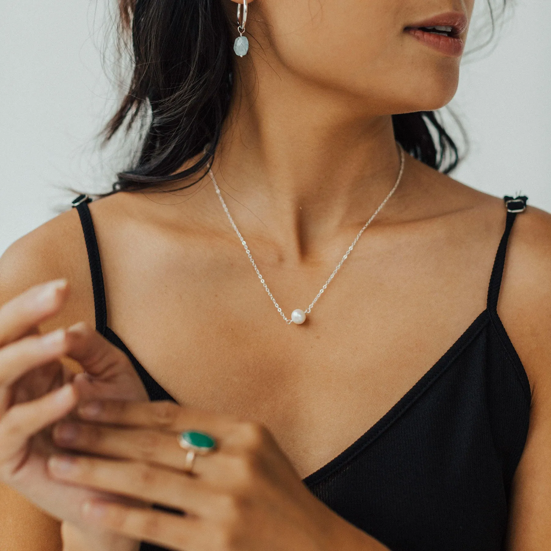 Pearl Drop Necklace Fashion Girl Lovely Adornment