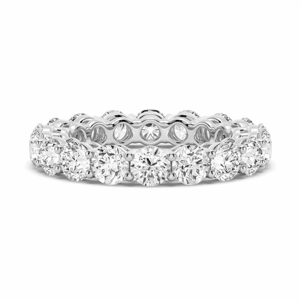 5.4 CT. Shared Prong Round Moissanite Eternity Band High-End Quality Versatile Look