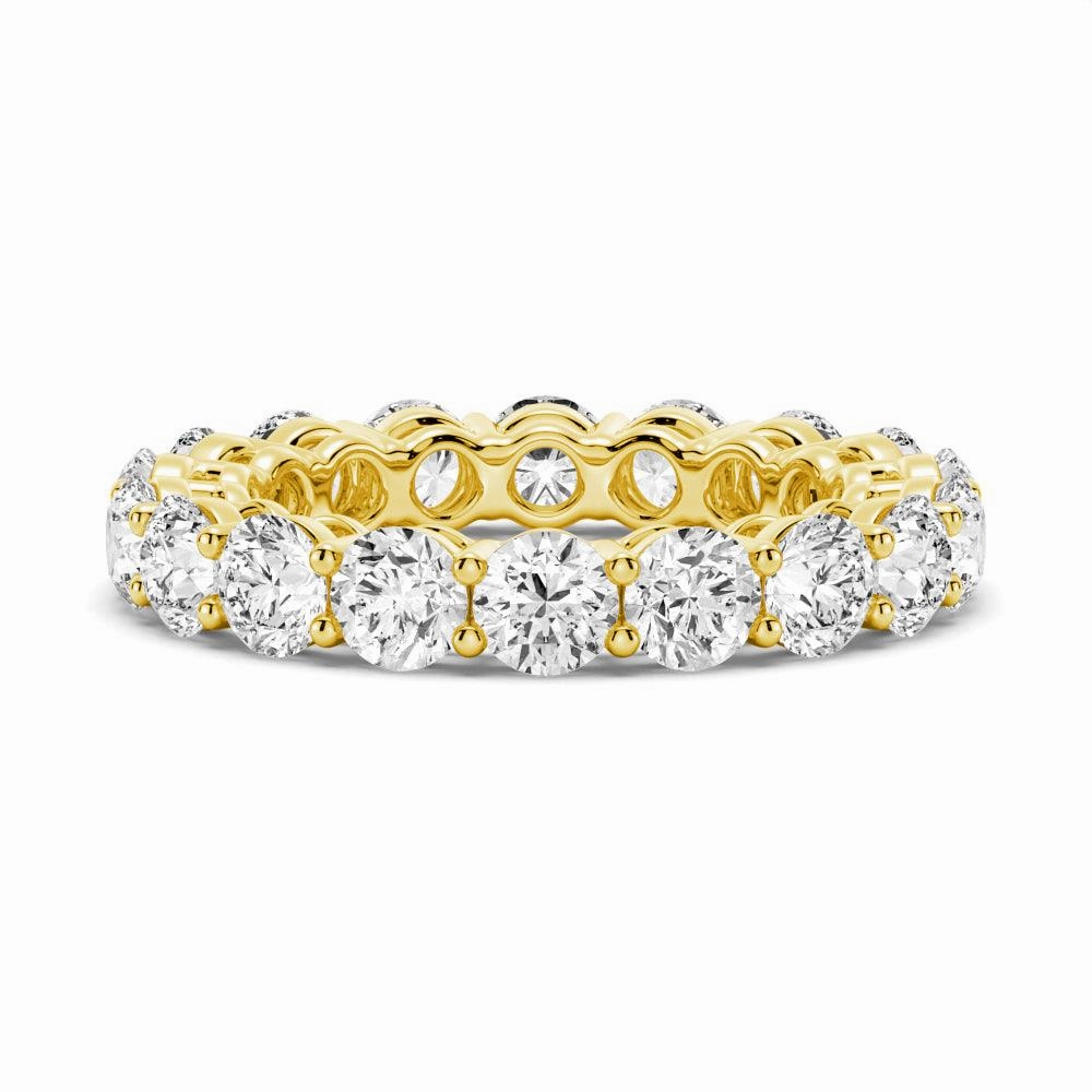 5.4 CT. Shared Prong Round Moissanite Eternity Band Festive Set Iconic Feature