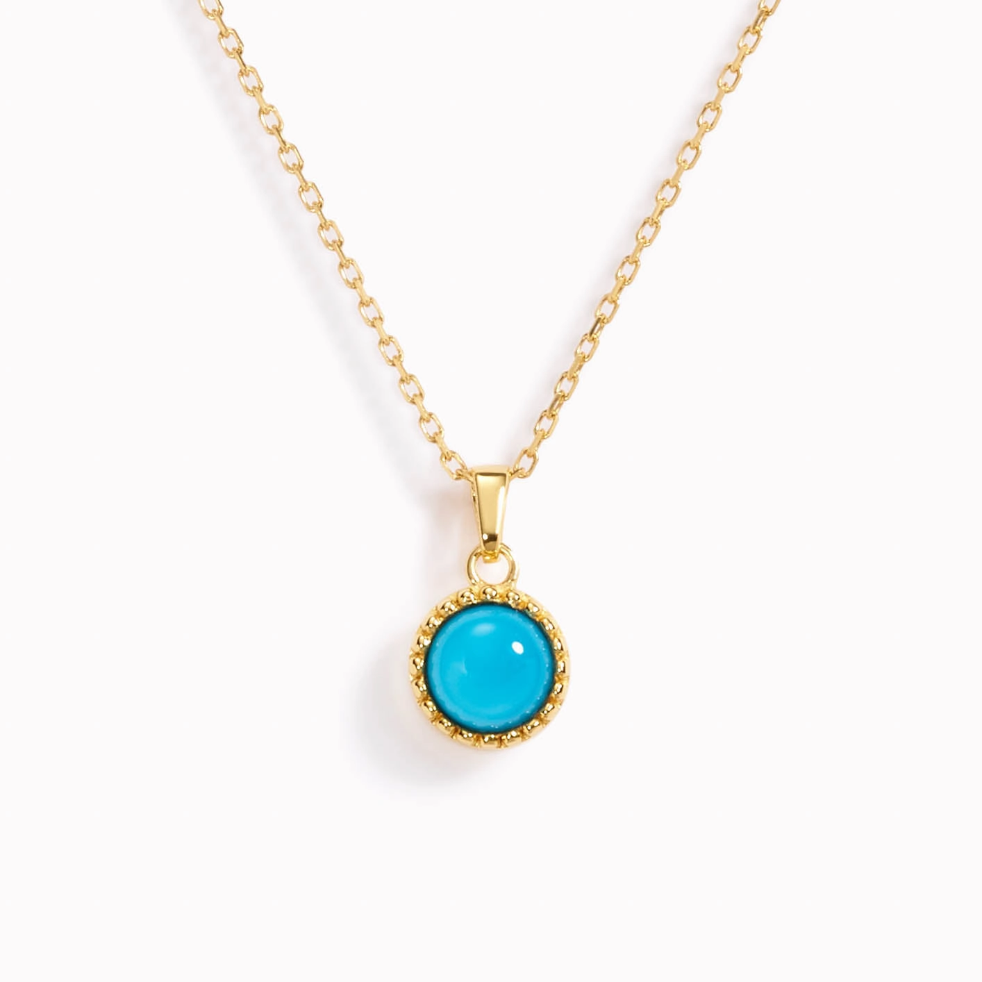 Handcrafted Touch December Birthstone Necklace - Turquoise