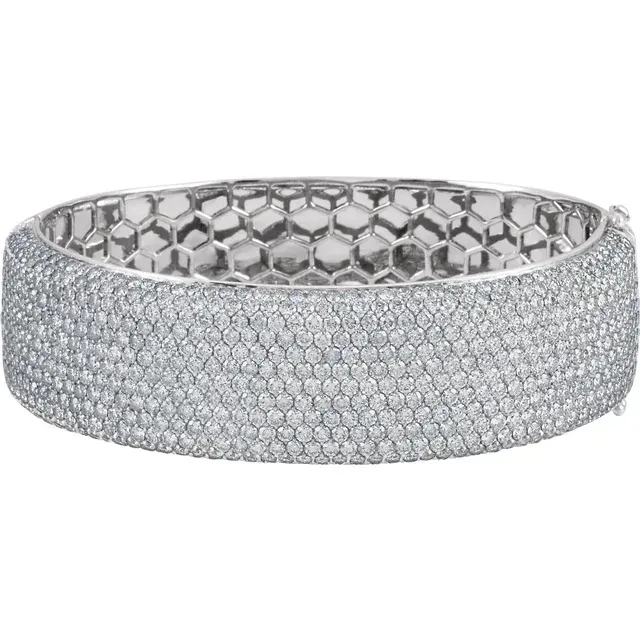 Edgy Vibe Pav Bangle Bracelet