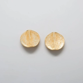 Vintage Gold Textured Circle Earrings Style Match Refined Finish