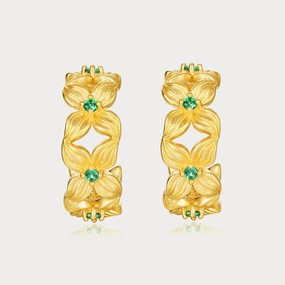 Four Leaf Clover Petal Earrings Fashionable Aesthetic Seasonal piece