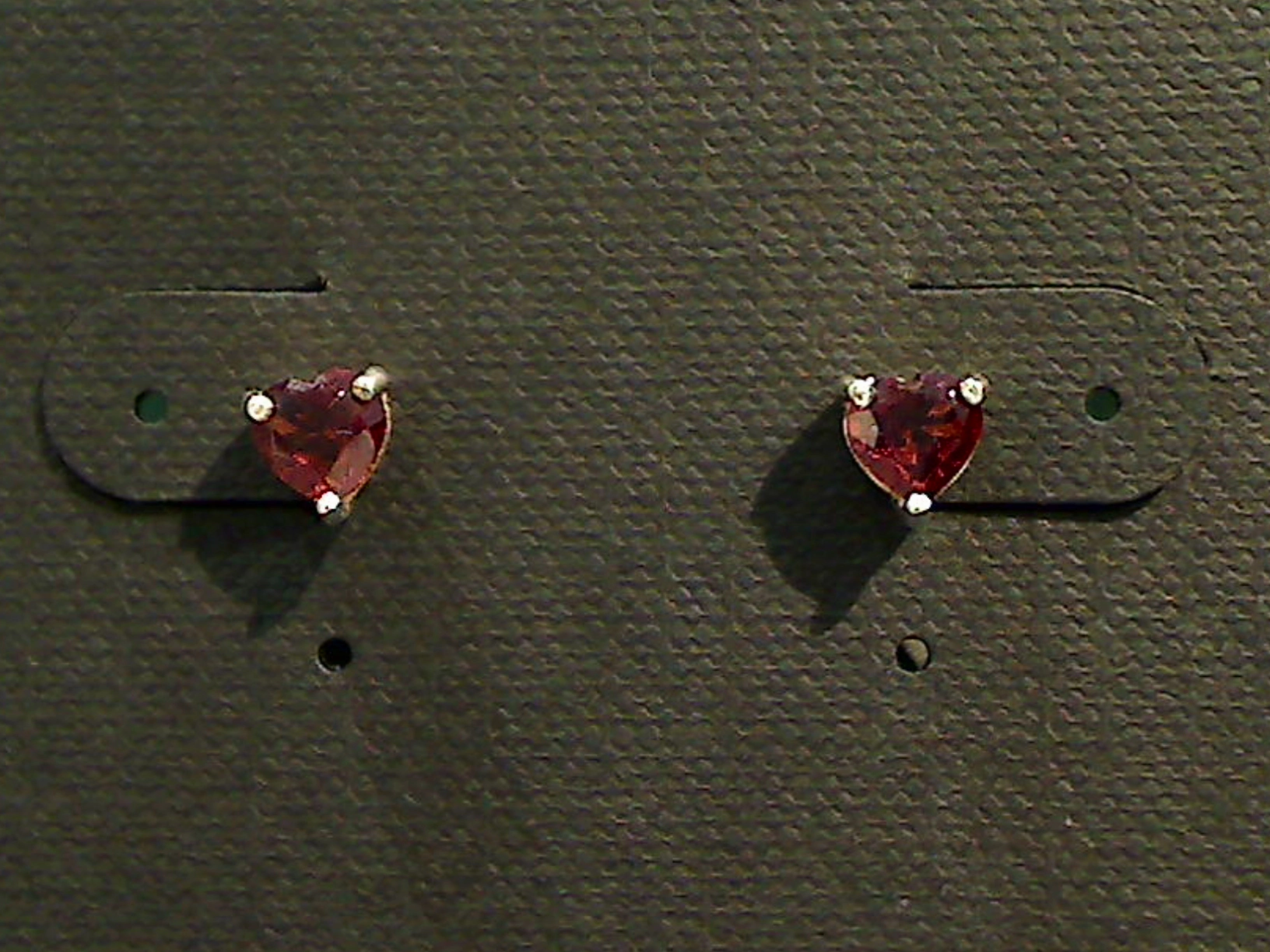 Decorative Embellishment Graceful Choice Garnet, Sterling 5x5mm Heart Shape Stud Earrings