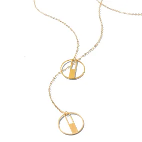 Chic Choice Juno - Adjustable Lariat Necklace with Round Pendants