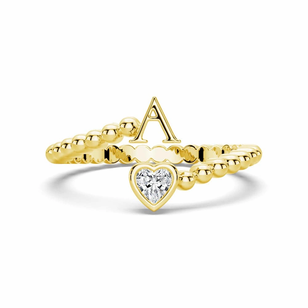 Lab Grown Diamond Personalized Initial Promise Ring Everyday Highlight