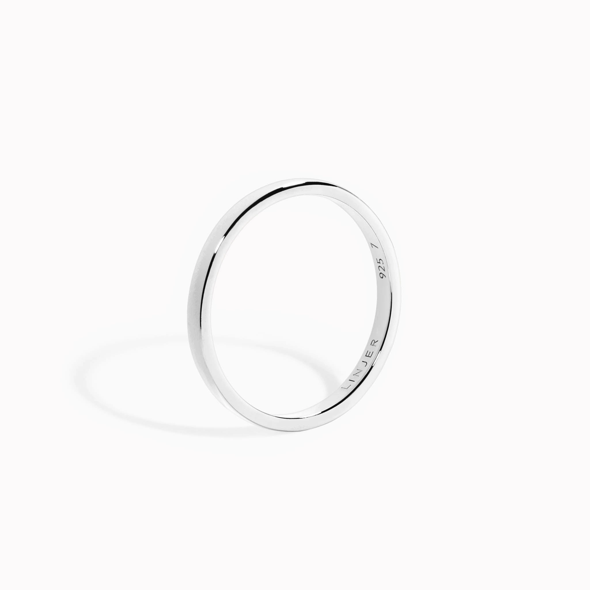 Silver Stacking Ring - Nina soft look