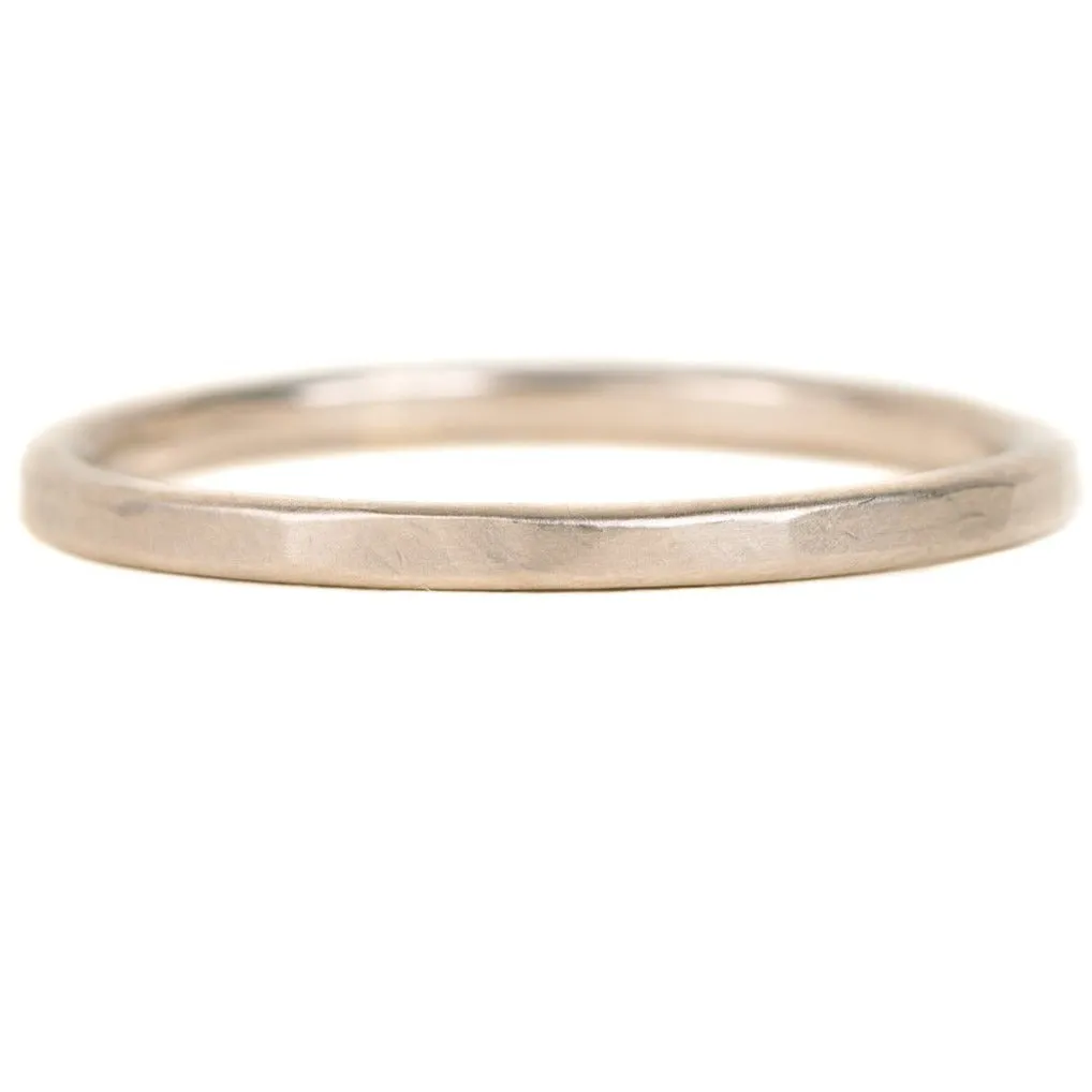 Exquisite work Faceted Stacker  - 18ky Gold, 14kpw Gold