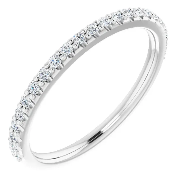 Sparkling Jewelry 14K White 1/4 CTW Diamond Band for 7x7 mm Cushion Ring