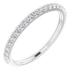 Sparkling Jewelry 14K White 1/4 CTW Diamond Band for 7x7 mm Cushion Ring