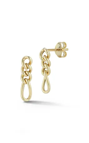 Figaro Chain Drop Earring Fashion Treasures