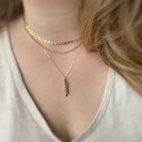 Lucia Gemstone Bar Necklace Artistic Style High-End Present