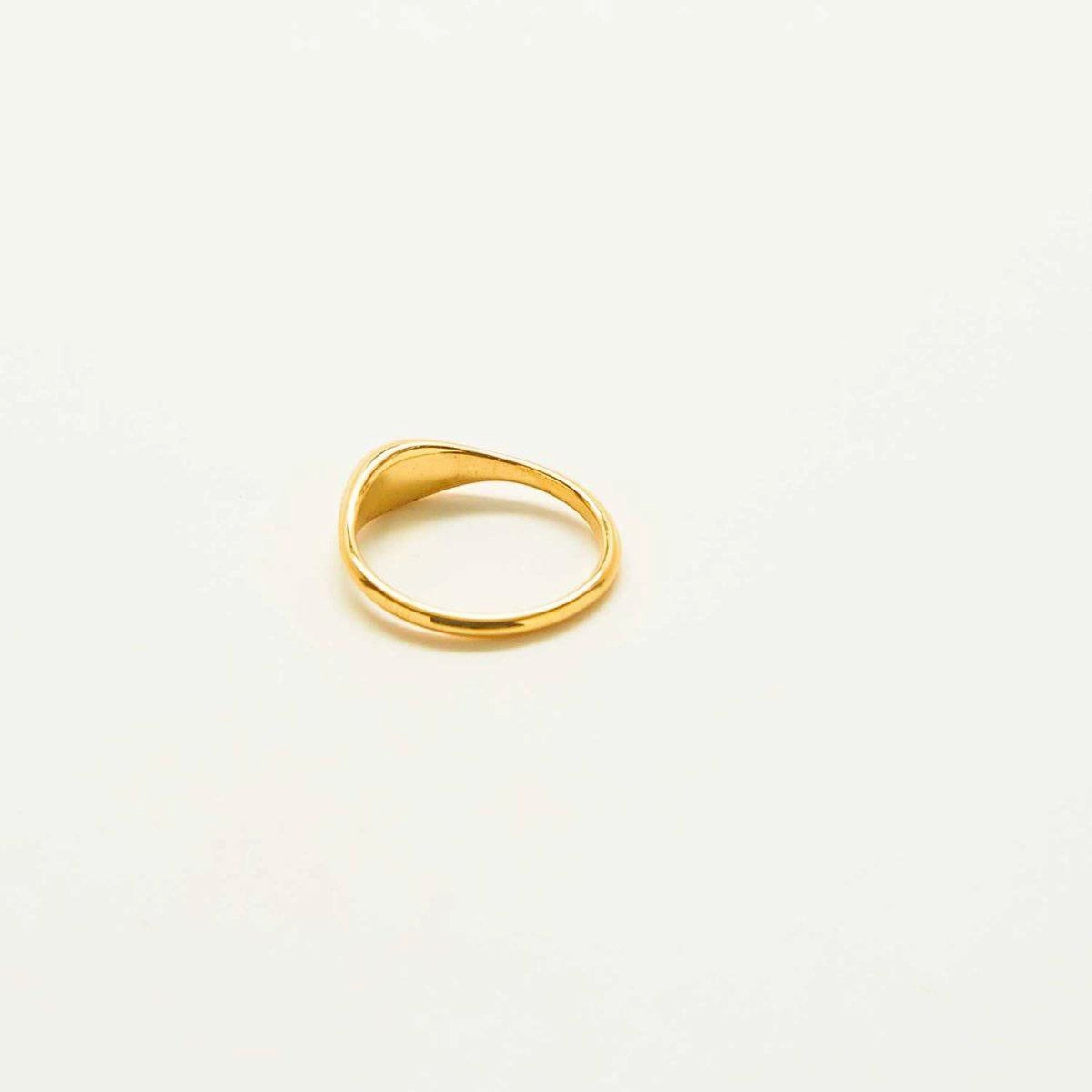 Mini Dome Signet Ring Bold Layering Dazzling Feature