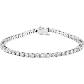 Budget Friendly Continuous Composites 14K White 3 1/2 CTW Diamond Line 7 1/4" Bracelet