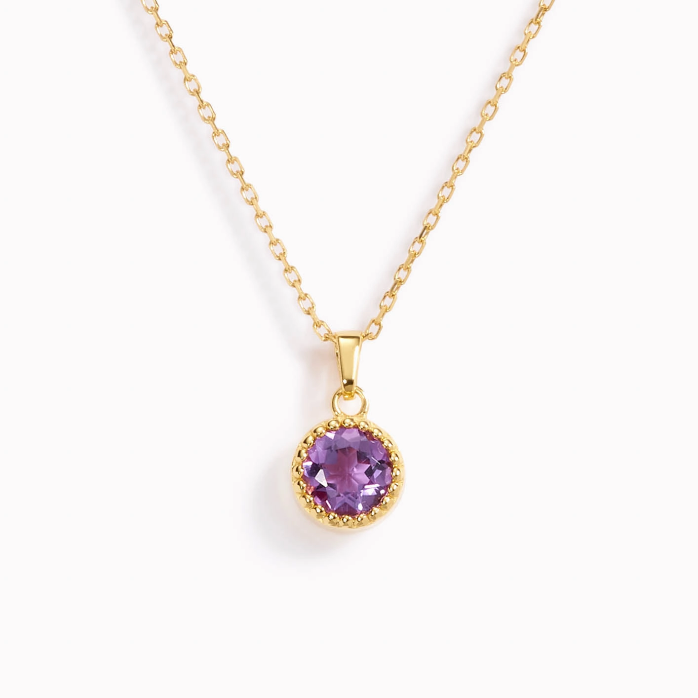Spring Mood Signature Finish February Birthstone Necklace - Amethyst