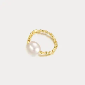 Glam Effect Gold Pearl Ring