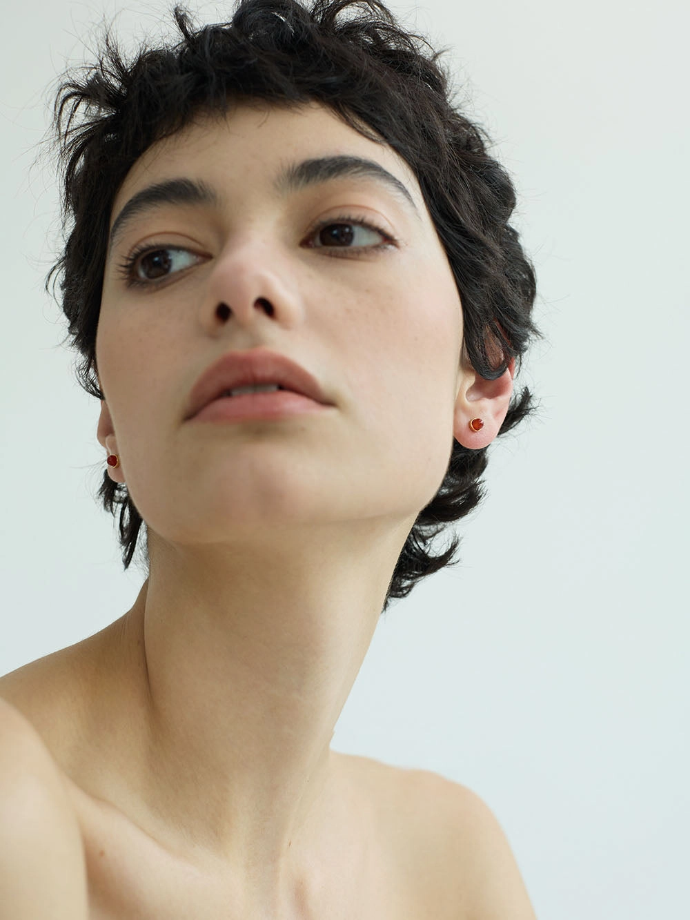 Quiet Shine Dainty Retro Gemstone Stud Earrings